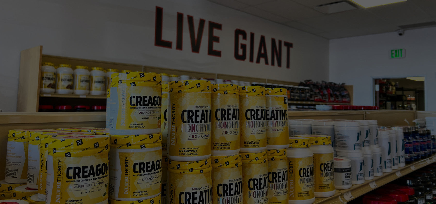 Creatine supplements in stock at Supplement Giant retail store