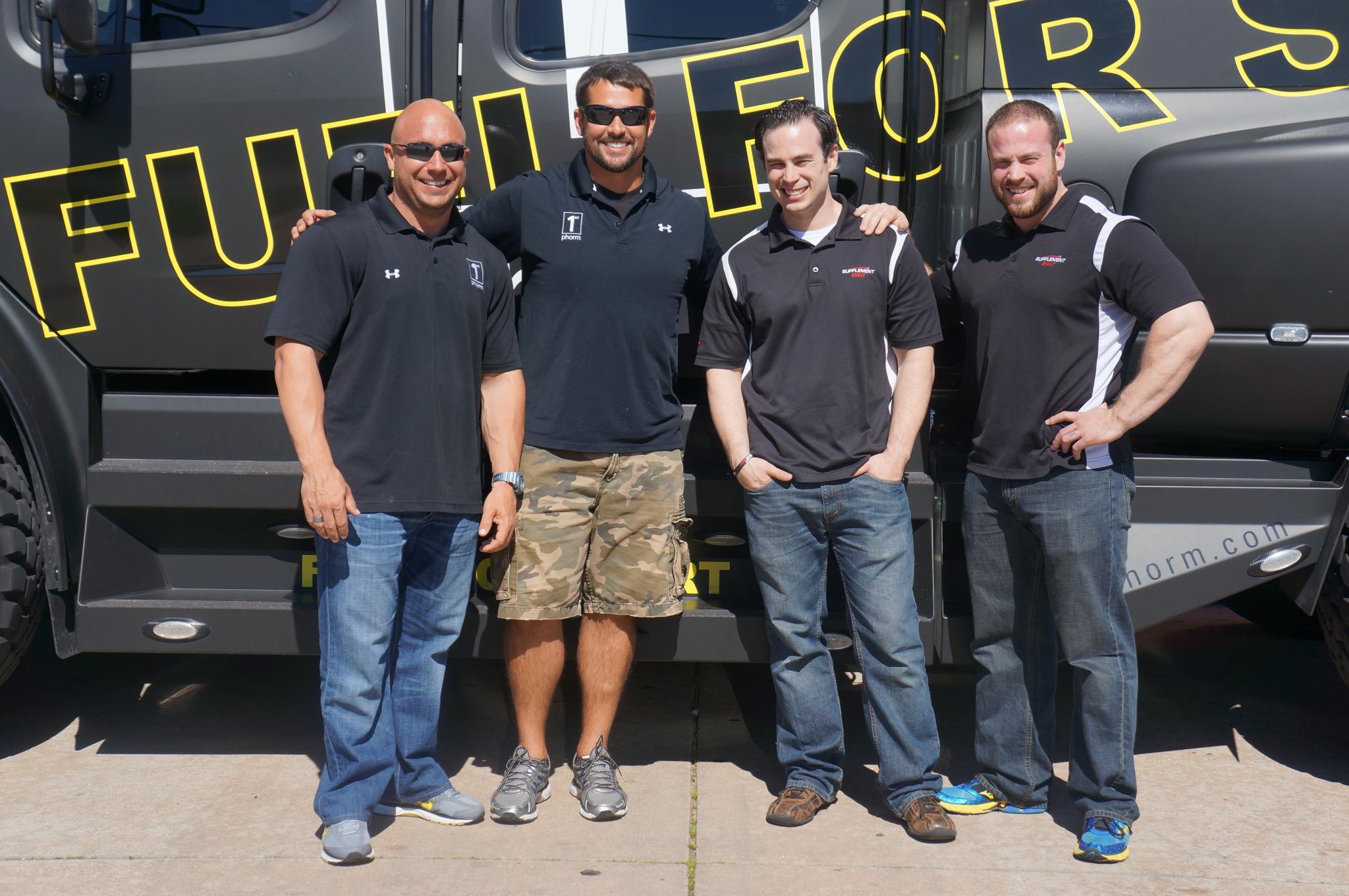 Wholesale Manager Brian Teach, CEO Sal Frisella with 1st Phorm and my brothers Jason Ragsdale, Jared Ragsdale with Supplement Giant - June 2013